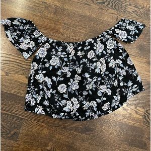 Off Shoulder Cotton Floral Tank